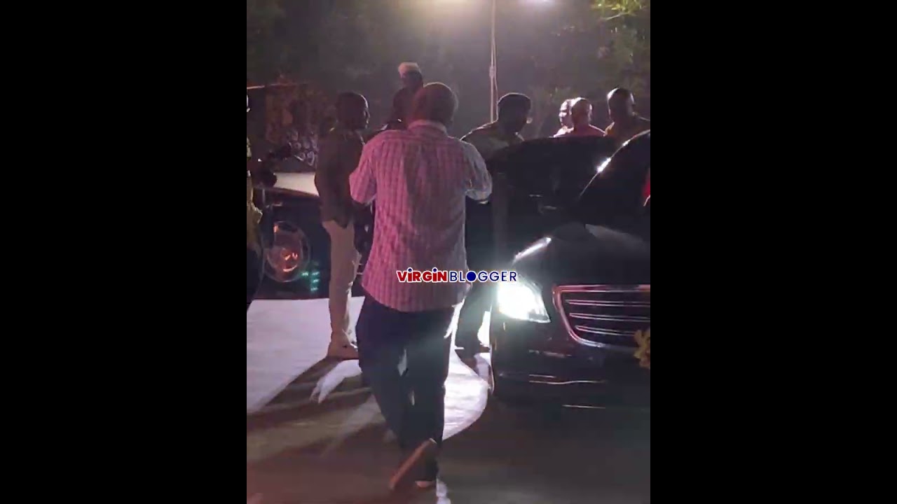 Arrival of H.E President Akufo -Addo at the 50th birthday party of Mr Roland Agambire last night.