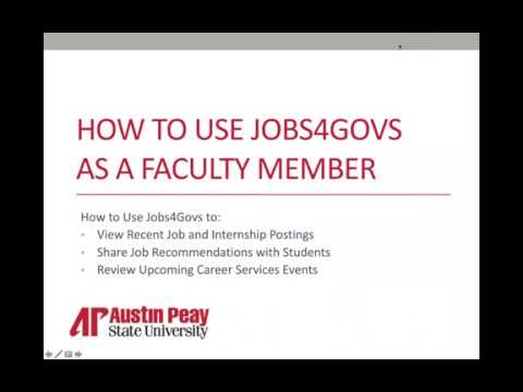 How to Use Jobs4Govs for Faculty