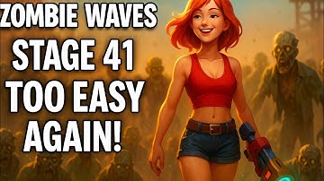 Zombie Waves – Stage 41 | Voltgun Weapon Gameplay (Too Easy Again!) ⚡😎
