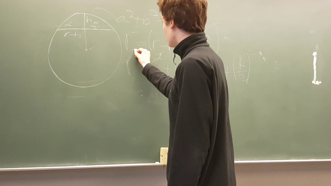 Sammenhæng mellem korde, pilhøjde og radius - YouTube