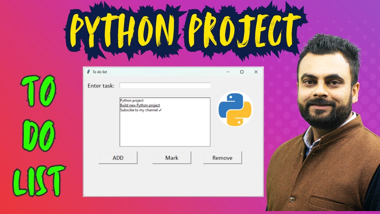 Python Project To-Do List App in Python | Tkinter GUI Project | Task ...