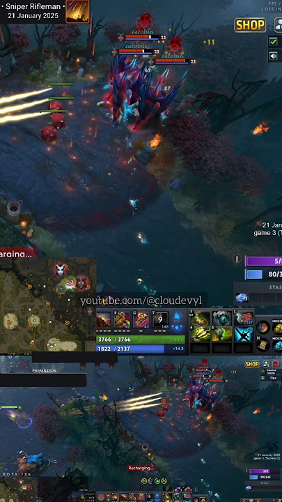 Terrorblade Hunted By Sniper (As Techies) 😏