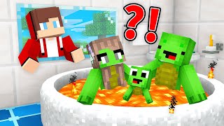 JJ Found This Secret About Mikey Family in Minecraft (Maizen)