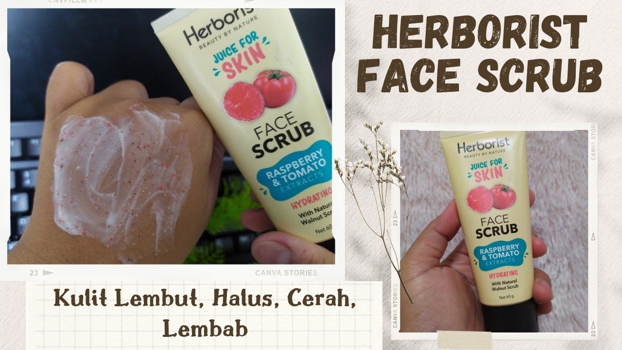 HERBORIST FACE SCRUB RASPBERRY & TOMATO Juice For Skin For Hydrating Skin YouTube