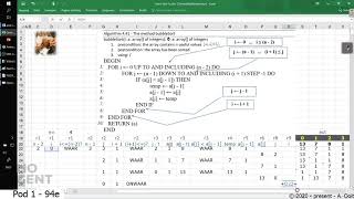 [Pod i - 94e] - Sorting Algorithms Excercise - Bubble - Progress Table