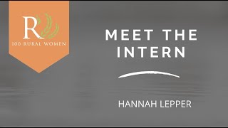 Meet The Intern: Hannah