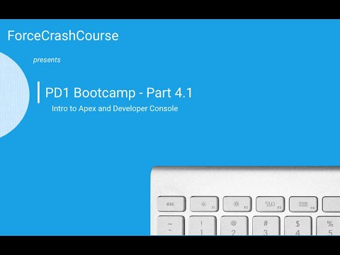 Salesforce Platform Developer Certification Bootcamp - Part 4.1 Intro to Apex and Developer Console