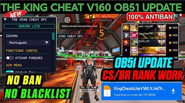THE KING CHEAT MOD MENU - V160 - LITE - AIMBOT - ESP DRAW - NO BLACKLIST OFF - NO BAN OFF FIX CRASH