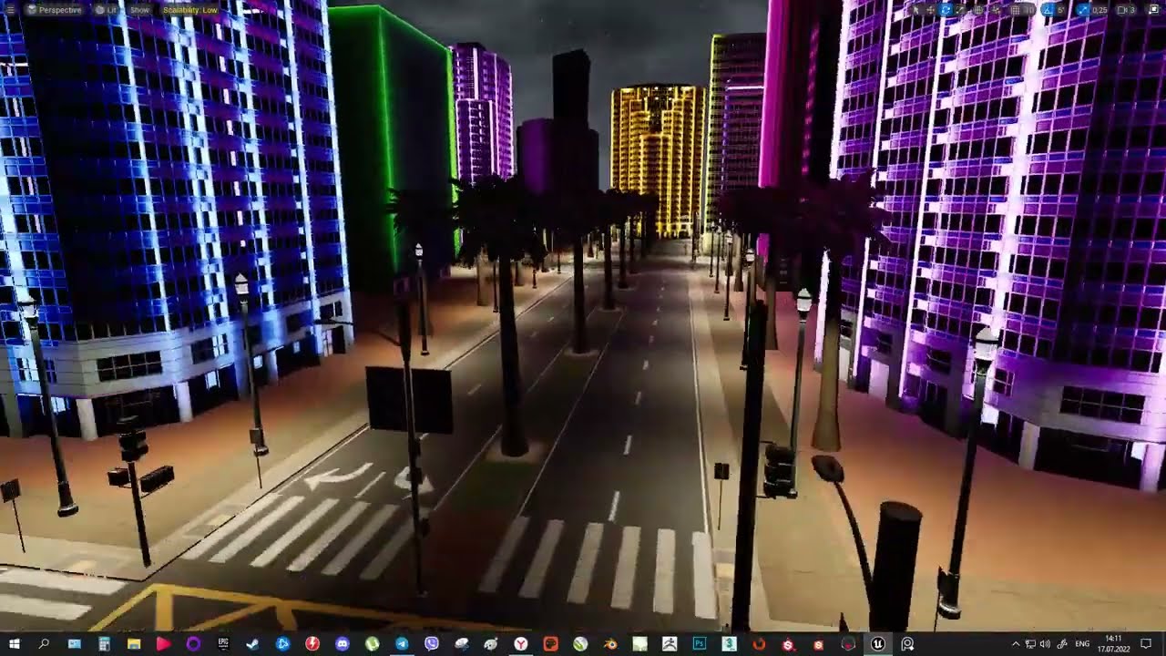 Lumen Unreal Engine 5 Night City Preview of the Park and NFT Project Small game preview trailer