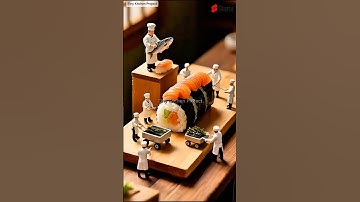 [AI] Miniature Sushi Factory 🍣 Tiny Chefs at Work