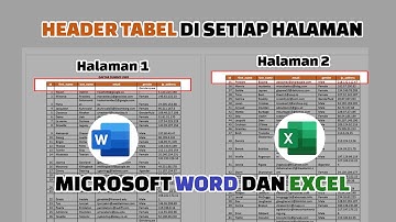 MENAMPILKAN HEADER TABEL DI SETIAP HALAMAN SAAT MENCETAK DARI MICROSOFT EXCEL DAN MICROSOFT WORD