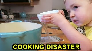 Toddler Cooking Disaster
