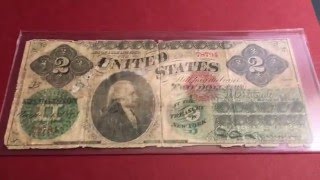 FIRST $2 BILL EVER MADE FROM 1862 - Rare and Old United States Paper Money (Rare U.S. Banknote)
