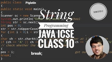 Class 10 ICSE | Piglatin String program Java ICSE | Computer class 10 ICSE Semester 2