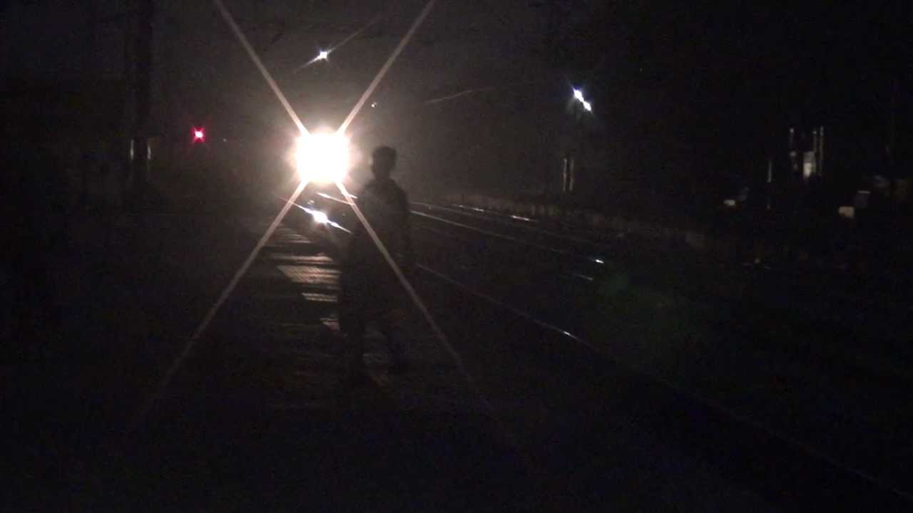 NIGHT. AND BLOOD CURDLING HORN BY MUMBAI RAJDHANI EXPRESS AT SANJAN - YouTube