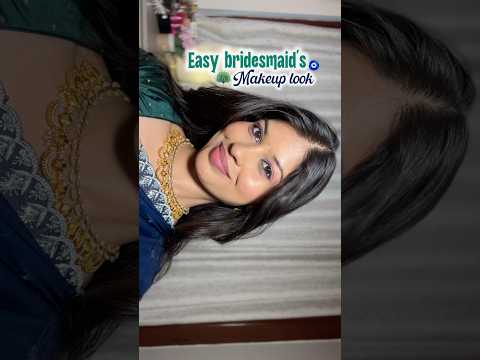 Easiest BRIDESMAID Makeup look for beginners 🦚✨ #beautybybhavs #telugu #latest #trending #vlog