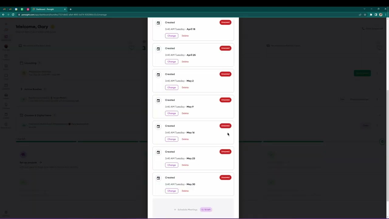 Efficient 1:1 Scheduling for Coaching Bundles in Pensight | Simplify Client Management