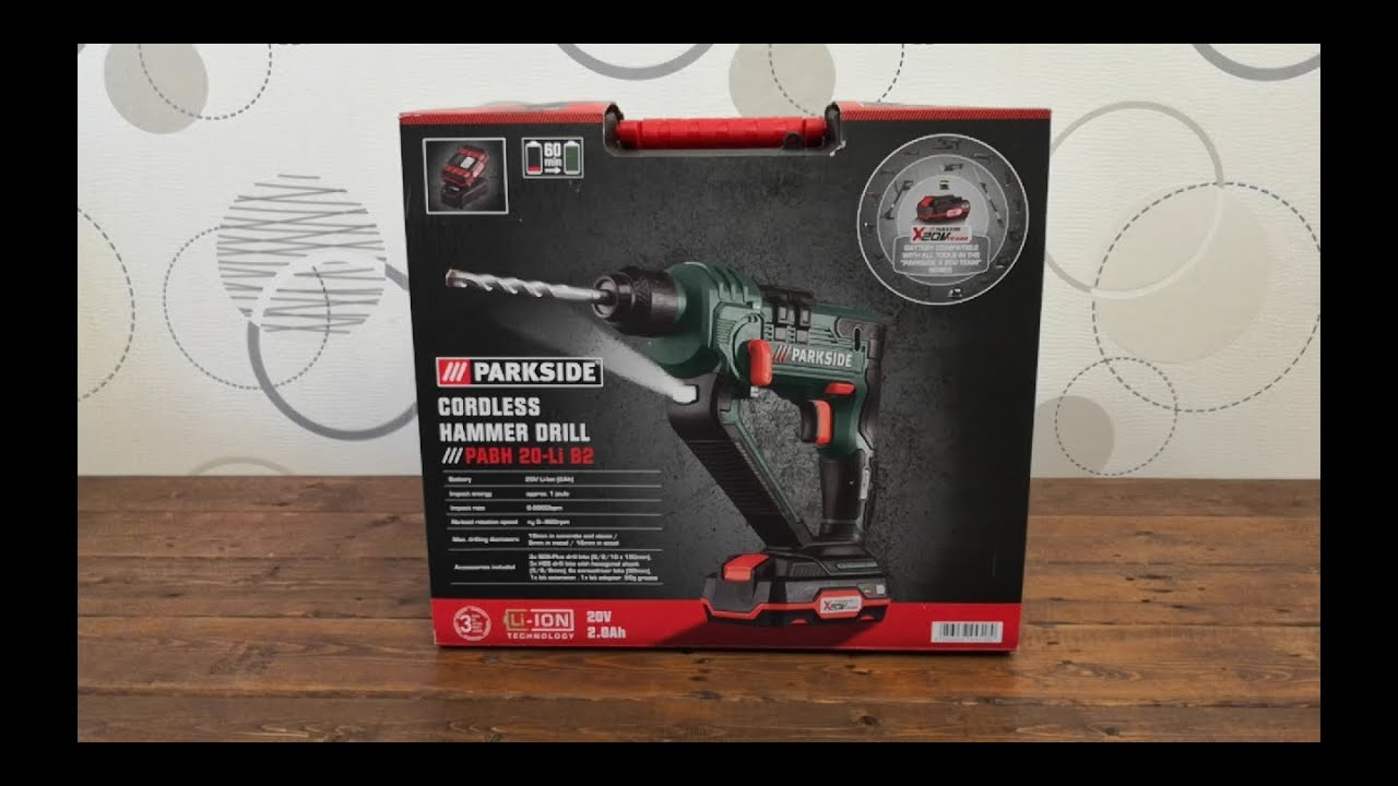 PARKSIDE Cordless Hammer Drill PABH 20Li B2 YouTube