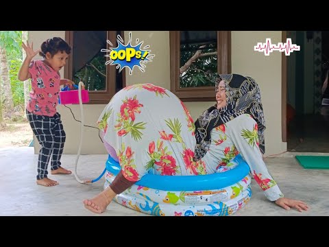 drama parodi❤😱pompa balon dalam baju perut mama jadi hamil jumbo melahirkan beneran