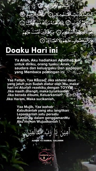 Doaku hari ini #shorts #doa #allah #status #islam