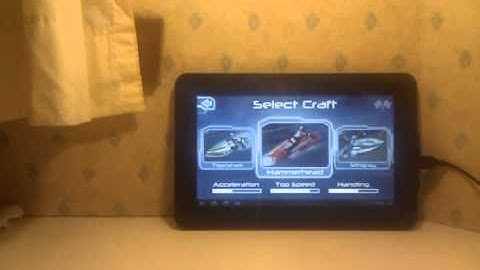 Riptide GP running on Android tablet
