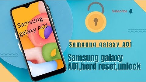 Samsung galaxy A01 Hard Reset#promobiletech