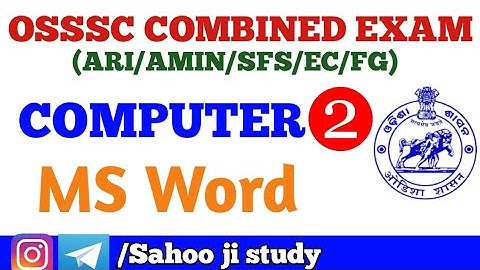 🔴Computer Awareness (Class-2)|| Word shortcut keys || For ARI|AMIN|SFS|FG|EXC|