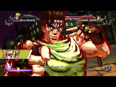 Giorno Giovanna vs Joseph Joestar (Hardest AI) JoJos Bizarre Adventure All Star Battle R