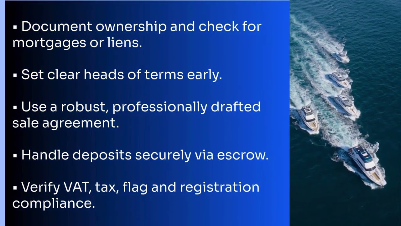Урок 6: Договоры, документация и соблюдение законодательства при продаже яхт.