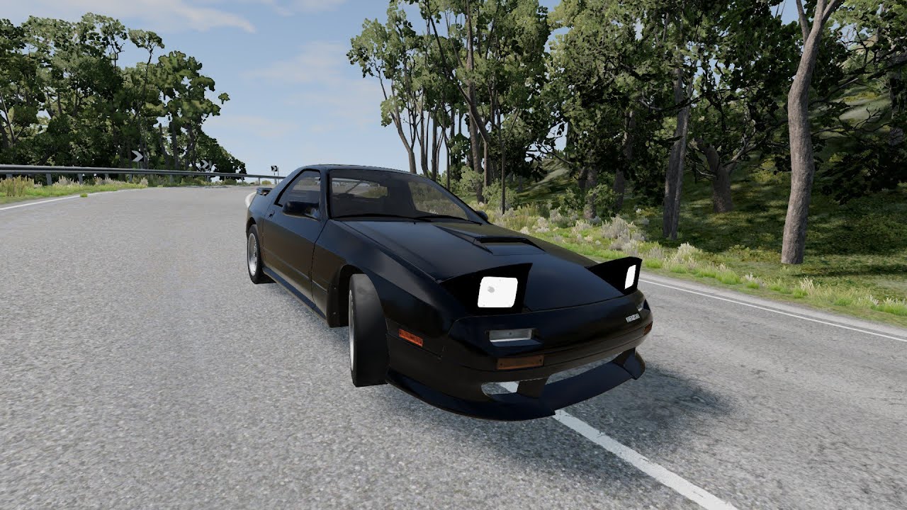 Beamng.drive - Italy Coast Lap - 1990 Mazda RX-7 FC - YouTube
