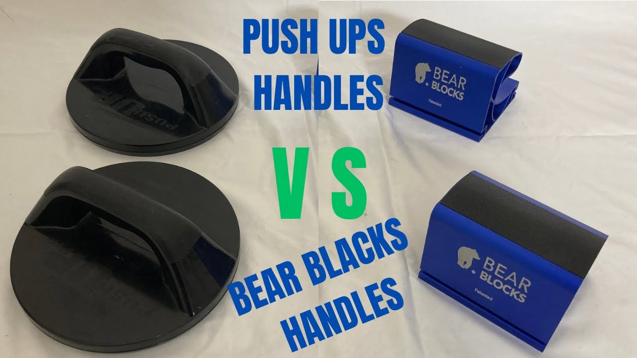 Pushups handle vs bear block pushup block - YouTube