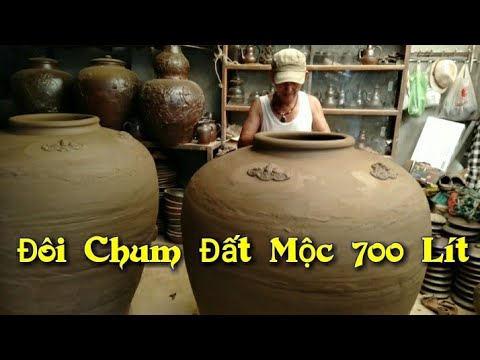 Video Làm chum sành mộc theo đơn đặt hàng đôi chum 400 lít... - youtube