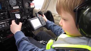 Jamie's first flying lesson