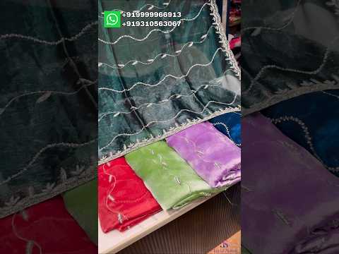 Beautiful Handwork Saree With Heavy Zarkan Work Border , Designer Handwork Saree in Wholesale Rate