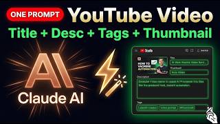 How to Create a Professional Thumbnail  For YouTube Video with ONE Prompt Using Claude AI