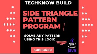 Celebrity Side triangle pattern program | Half Diamond Program | Explained in Java!! Wealth