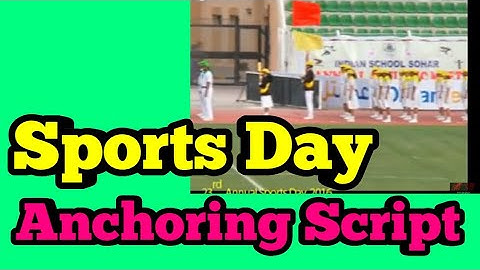 Sports day anchoring