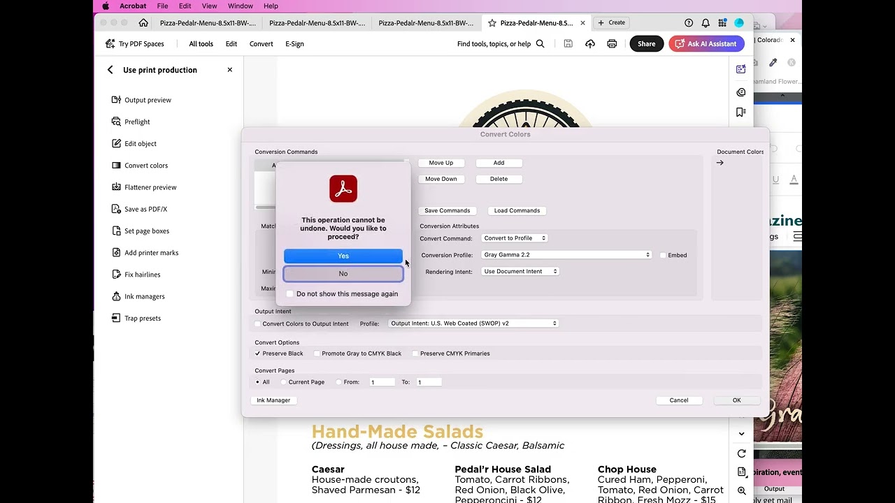 Quickly Converting InDesign file to Black and White