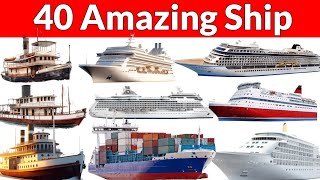 40 Different Ships for Kids 🚢 | Learn Ship Names & Ocean Vehicles | ABC Little Rhymes
