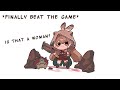 the only thing they fear is her (she beat the game)