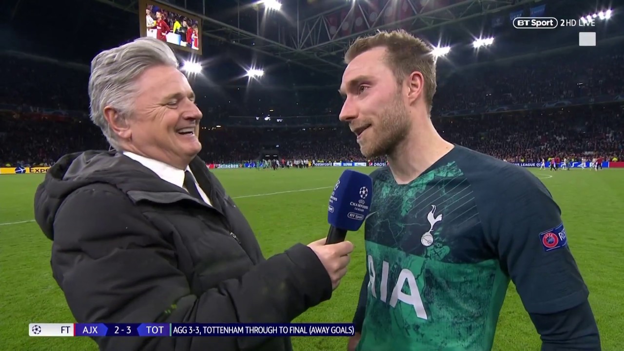 Christian Eriksen reacts to Spurs 