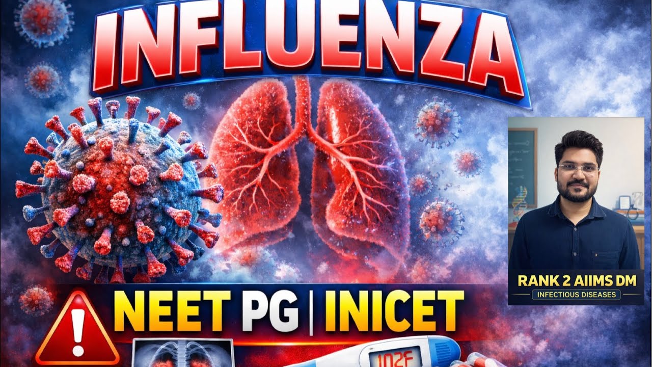 😱RANK 2 DM INFECTIOUS DISEASES|INFLUENZA🫁|NEETPG|INICET