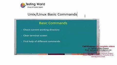 Unix / Linux for Testers : Unix Basic Commands