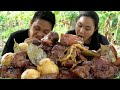 Outdoor cooking  humba bisaya special  mukbang collab with chiebuganna28