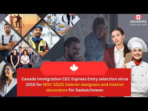 CEC Express Entry selection for NOC 52121 Interior designers for Saskatchewan