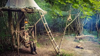 Bushcraft Projects At My Long Term Shelter - Bushcraft Swing Chair - Campfire Cooking (Part 15)