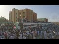 #السودان 🇸🇩لحظة وصول قطار عطبرة إلى #اعتصام_القيادة_العامة تصوير احترافي بكاميرا درون (1)