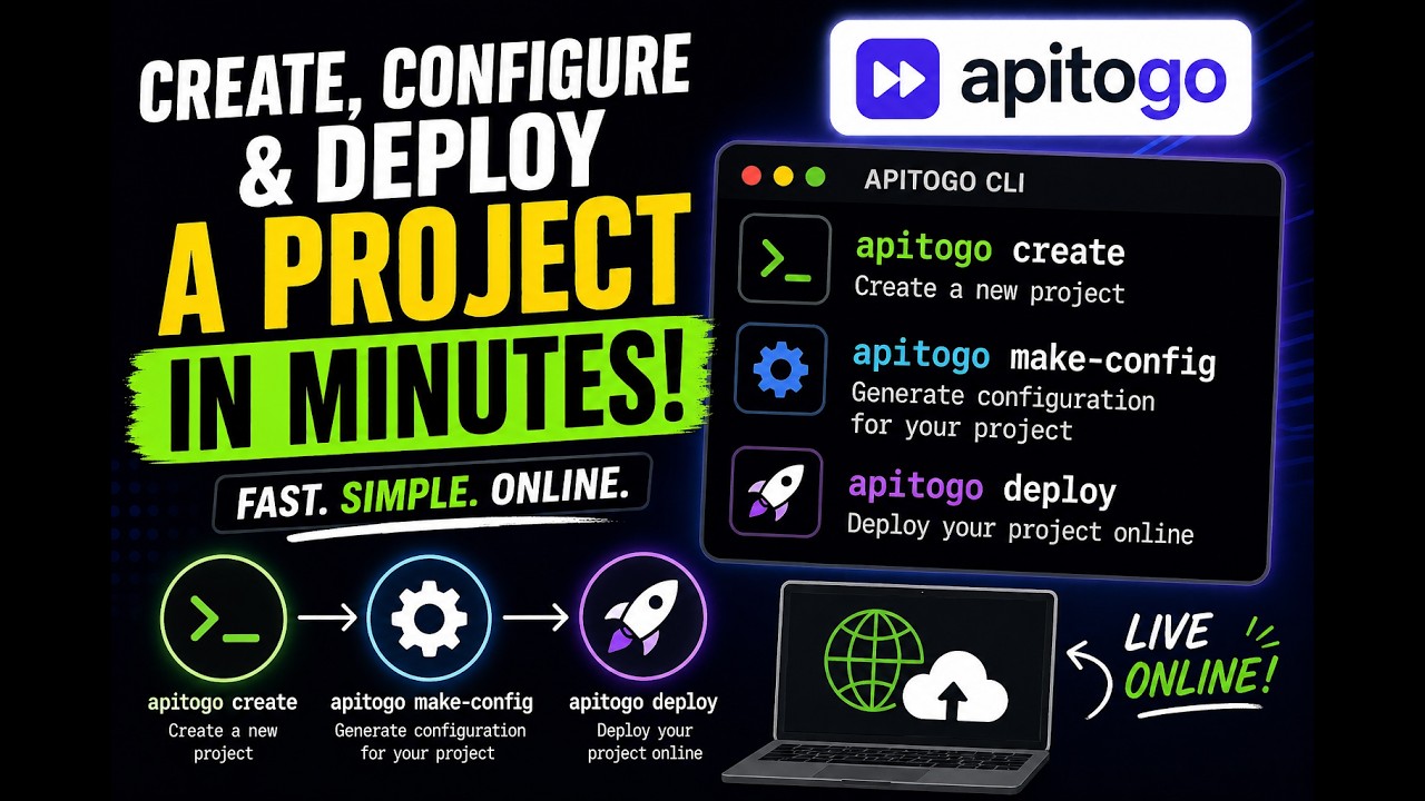 APIToGo CLI Tutorial: Create, Configure & Deploy a Project - YouTube