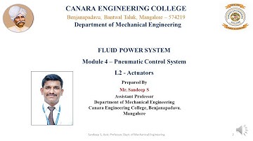 VTU Fluid Power Sytem 17ME72 M4 L2 Pneumatic Actuators