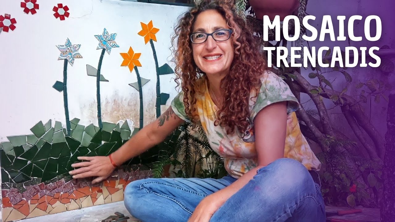 Como fazer mosaico de cerâmica - TÉCNICA TRENCADIS
